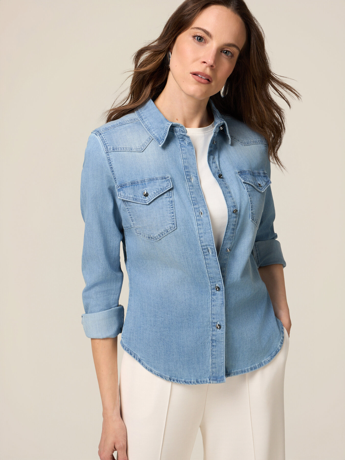 Denim shirt image number 0