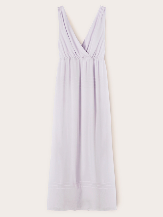 Long dress with lace top