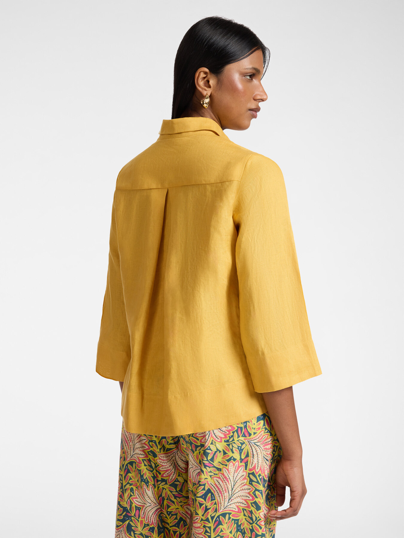 Camicia boxy in lino image number 1