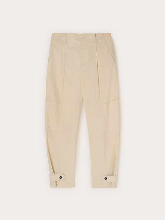 Pantaloni cargo din poplin de bumbac