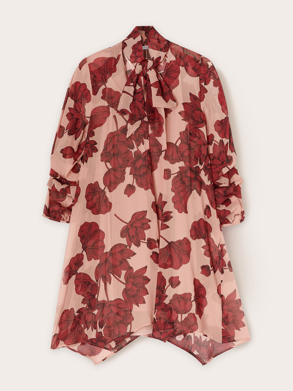 Floral dress in crepe