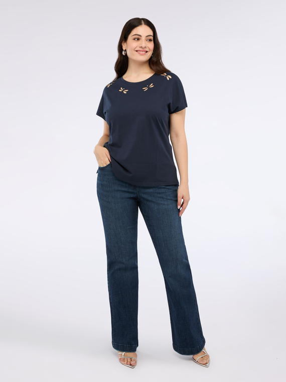 Jeans acampanados lavado azul
