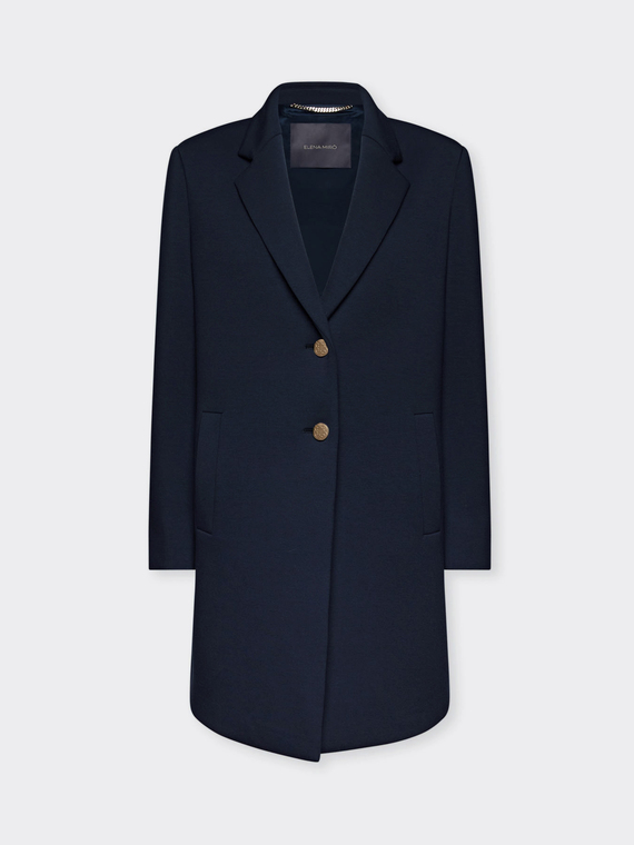 Scuba fabric coat