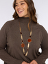 Necklace with golden pendants image number 0