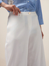 Pantalon palazzo en mélange de coton image number 2