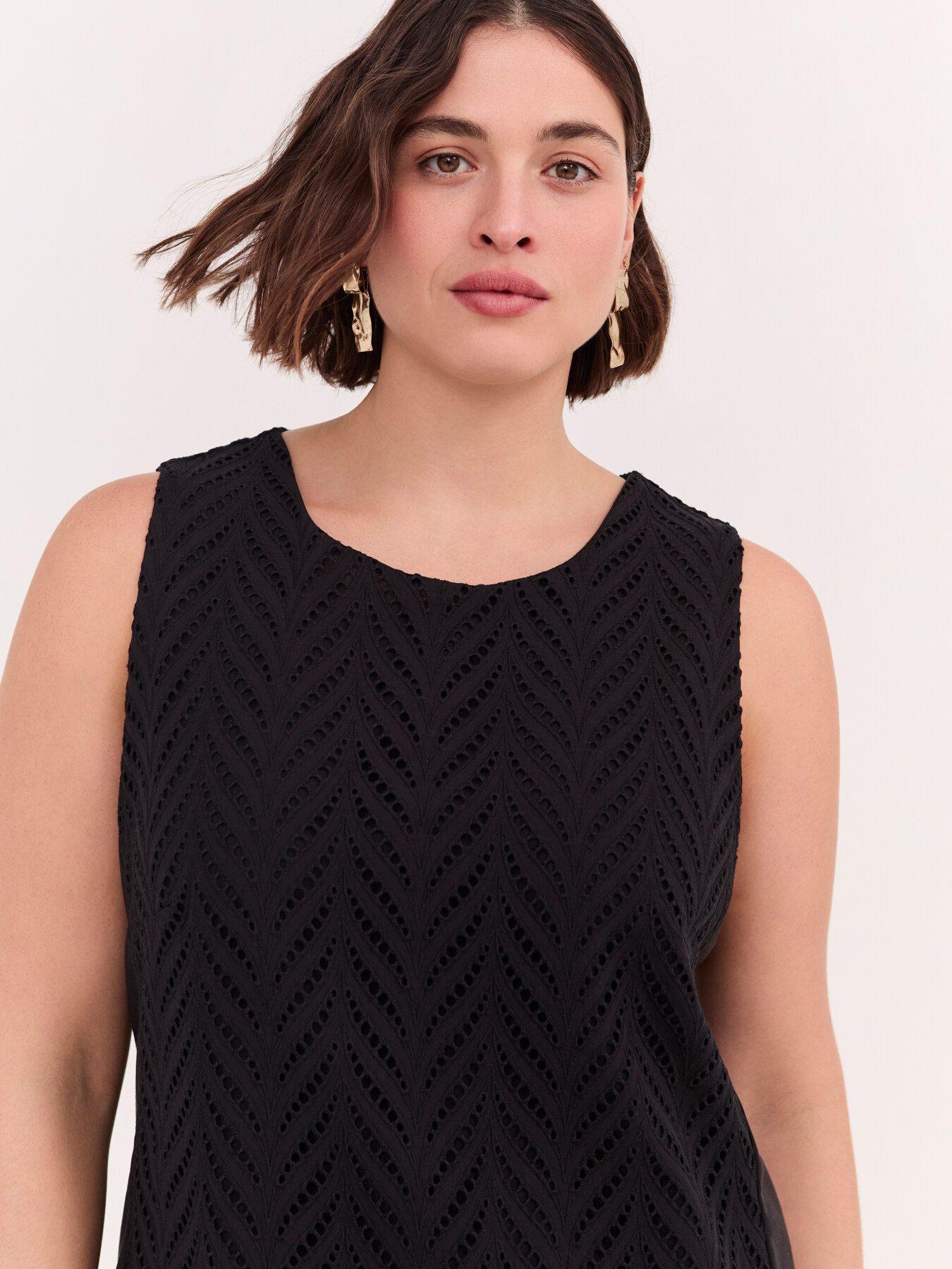Robe fourreau GLAM en broderie anglaise image number 2