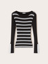 Maglia a coste a righe lurex image number 4