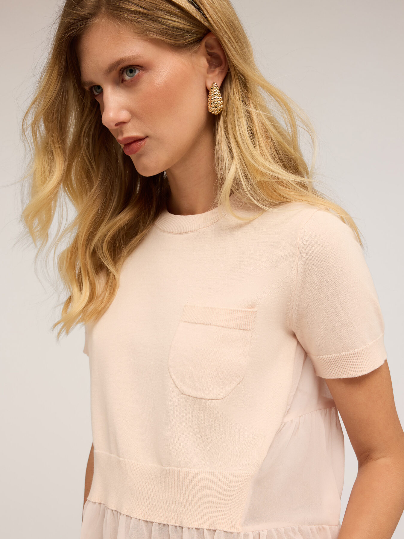 Pullover mit Georgette-Volant image number 3