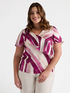 Bedruckte Bluse mit Volant image number 2