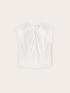 Tricou din amestec de in cu drapaj image number 4