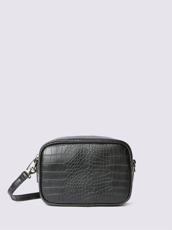 Borsa tracolla effetto coccodrillo