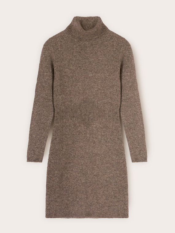 Wool blend knit sheath dress