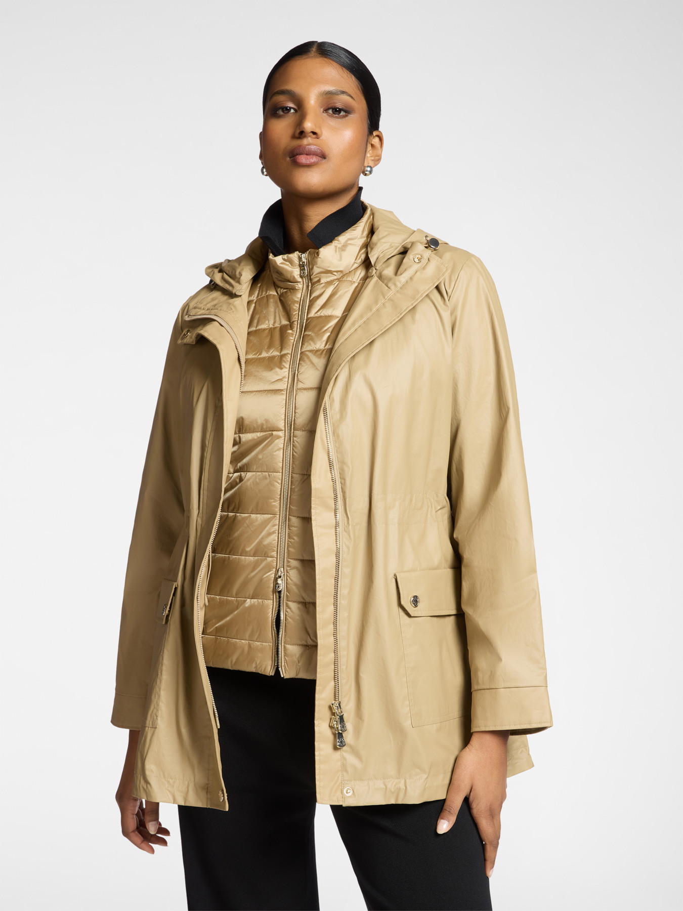 Layering parka with hood image number 0