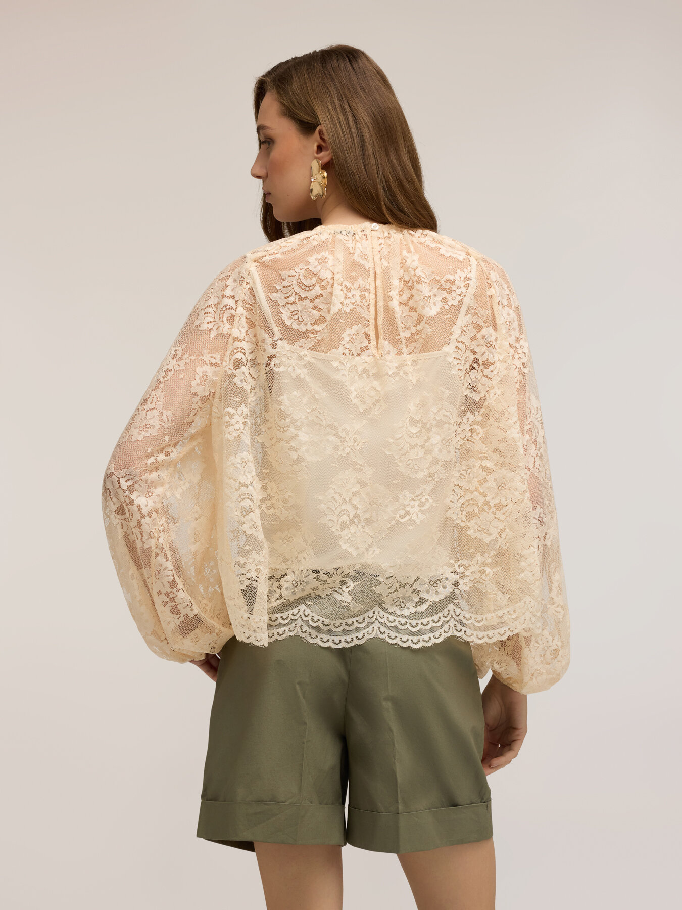 Bluse aus Spitze mit Raglan&auml;rmeln image number 1