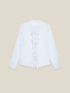 Striped shirt with ruffle image number 3