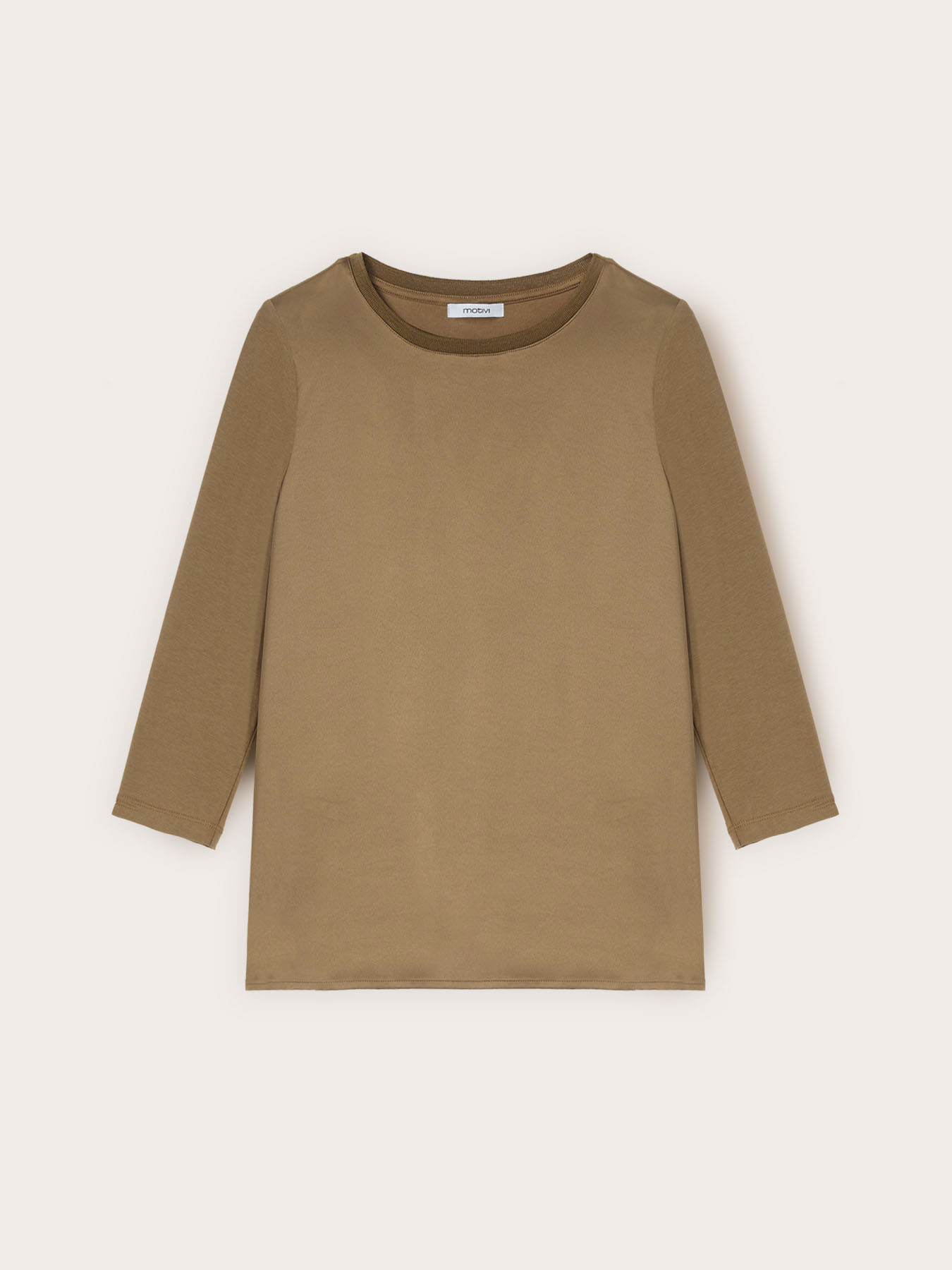 Two-material T-shirt image number 3