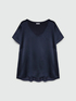 T-shirt in raso e jersey image number 4