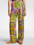 Straight printed trousers image number 2