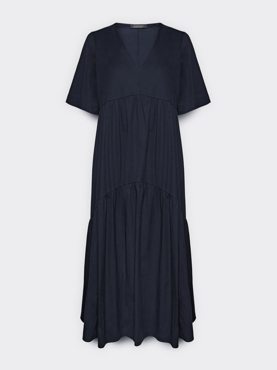 Robe midi &agrave; volants
