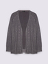 Fine knit cardigan with glittery appliqués image number 4
