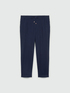 Pantaloni joggers in tessuto gessato image number 5