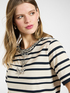 Striped t-shirt with embroidery image number 2
