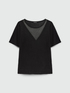 Lurex T-shirt with detail on the neckline image number 4