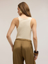 Top in jersey a coste con strass image number 1