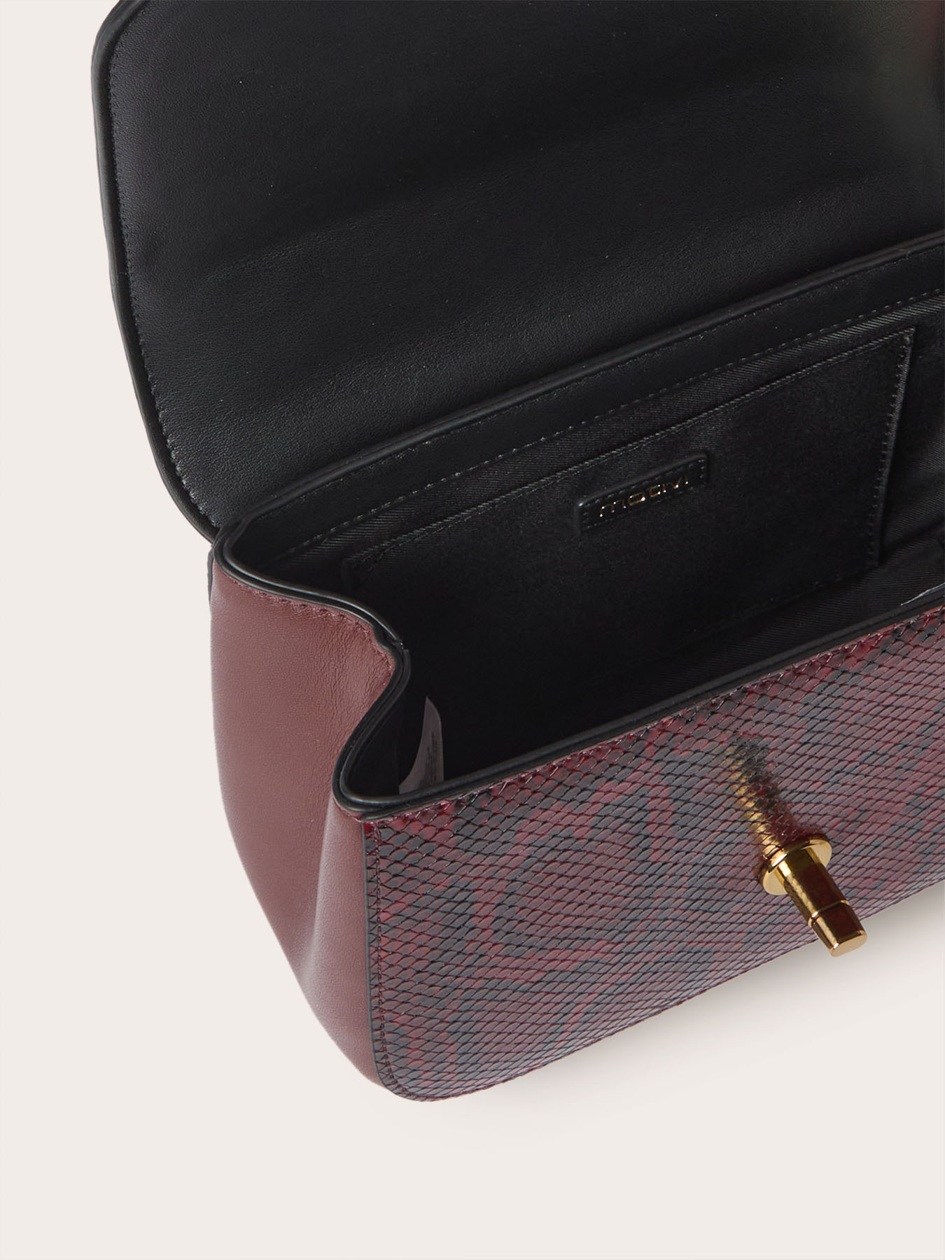 Geantă de umăr cu textură efect reptilă image number 3