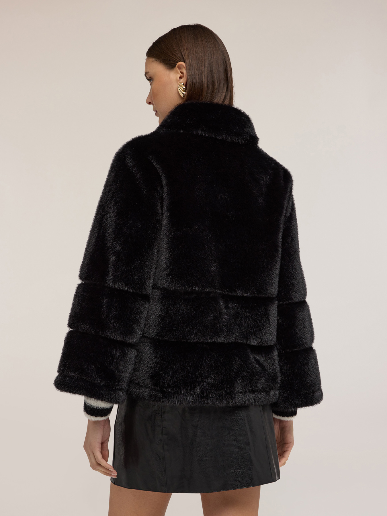 Teddy effect jacket with zip image number 1