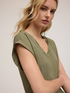 Blouse with twisted trim image number 3