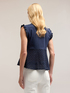 Sleeveless T-shirt with broderie anglaise insert image number 1