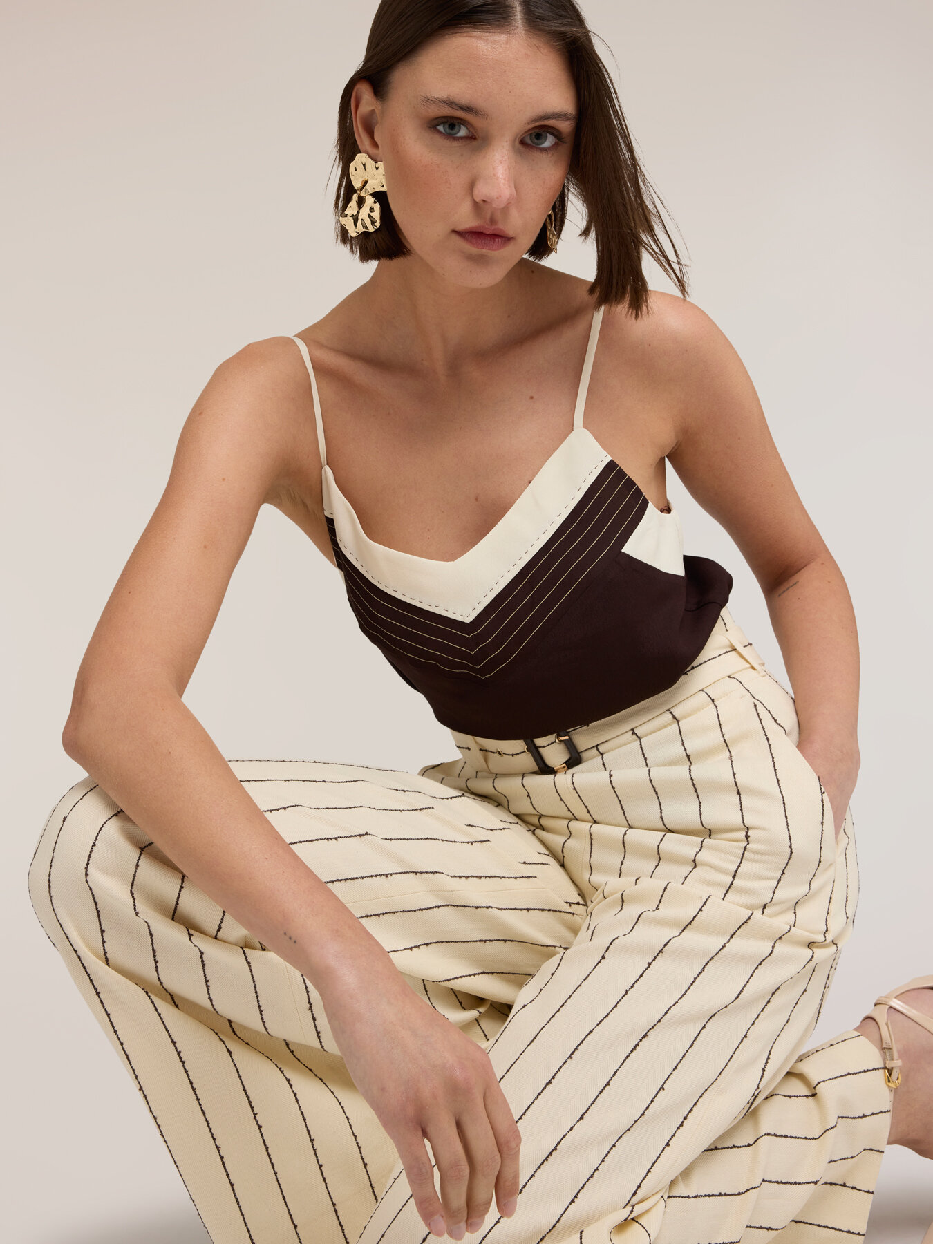 Cr&ecirc;pe de chine top The Tailoring Lab image number 4