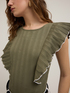 Ribbed sweater with ruffles image number 3