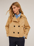 Short double-breasted trench coat image number 0