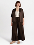 Satin palazzo trousers image number 3