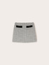 Jupe courte en tweed teint en fil image number 4