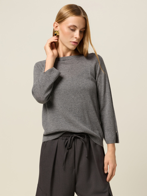 Maglia in lana e cashmere con bottoni