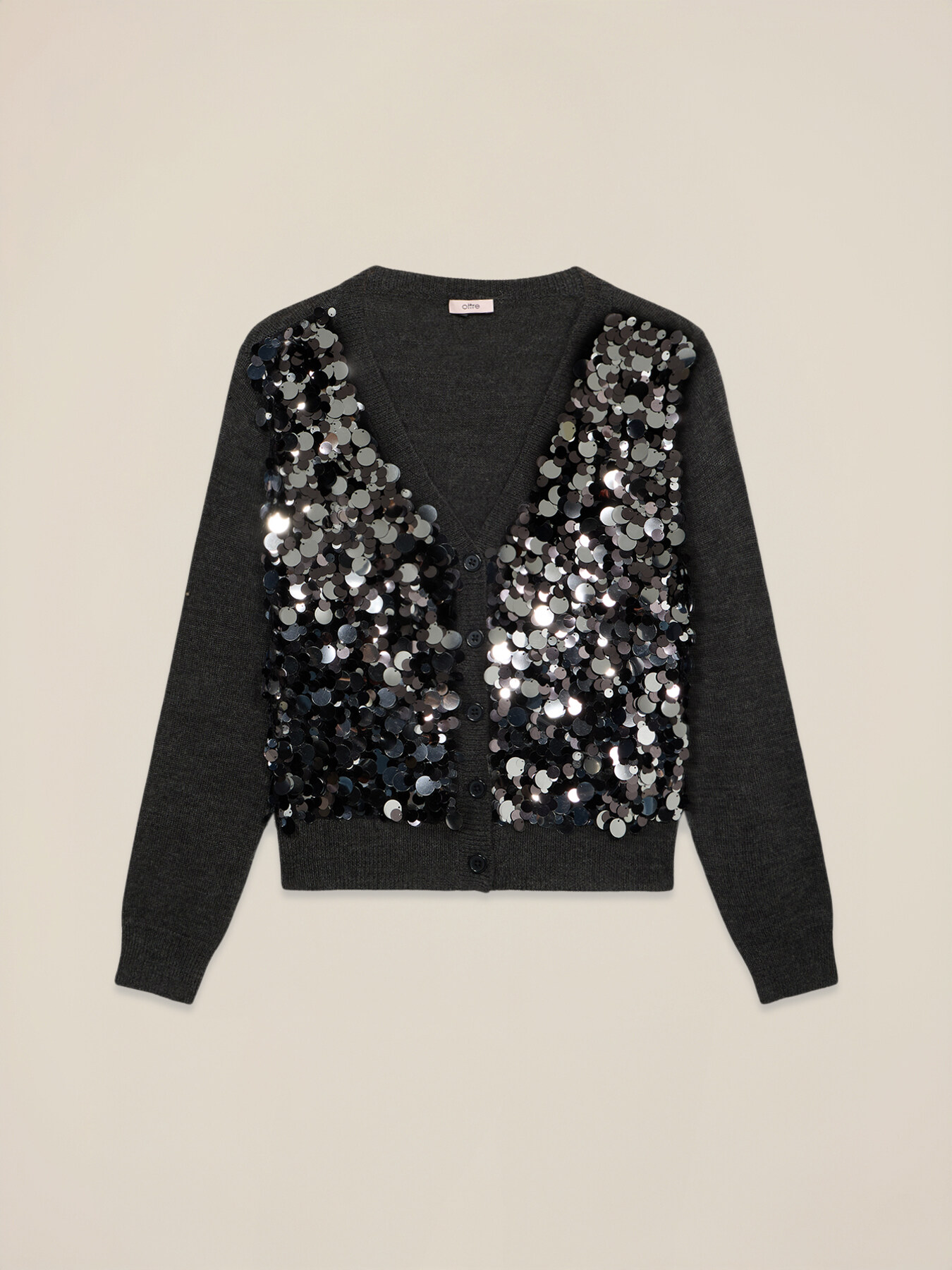 Cardigan con maxi paillettes image number 3