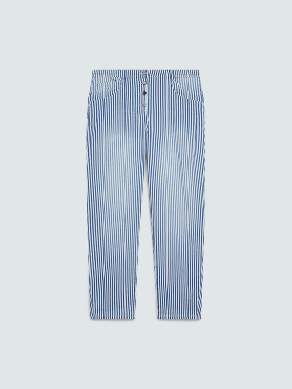 Striped Barrel Jeans