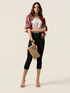 Pantaloni cropped misto cotone image number 0