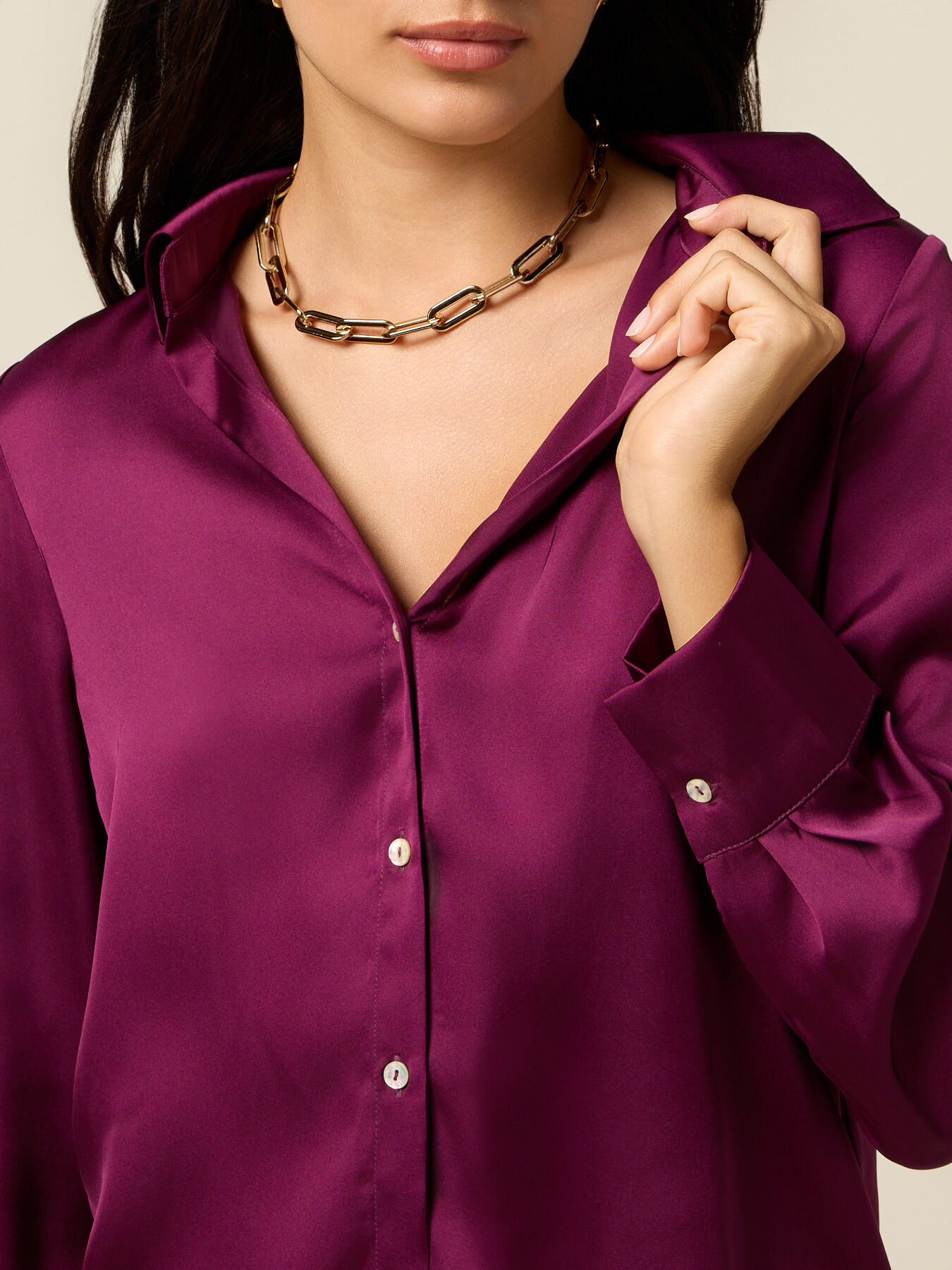 Camicia in raso image number 2