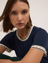 T-shirt with knitted edges image number 3