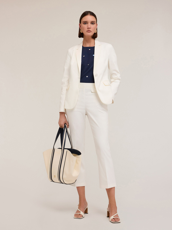 Pantalon kick flare en coton technique