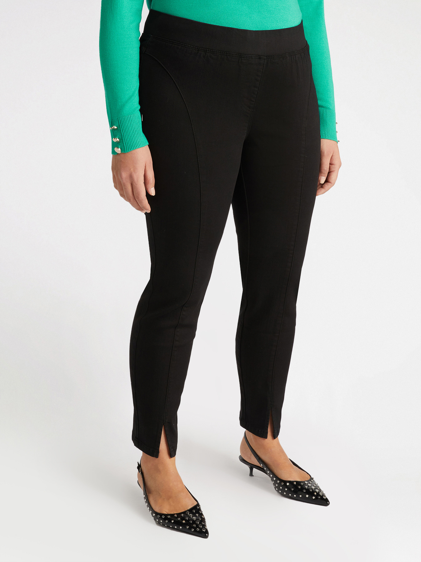 Jegging avec fentes dans le bas image number 0