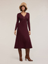 Ribbed knit flare dress image number 0