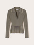 Striped sweater with peplum image number 4