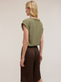 Blouse with twisted trim image number 1