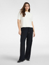 Short-sleeved viscose blend top image number 2