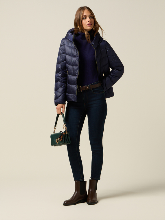 Jeans skinny in denim con dettaglio fibbia